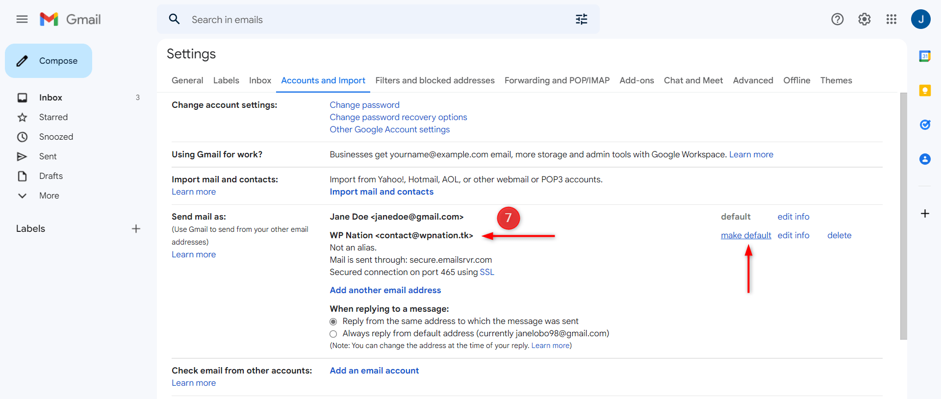How To Configure My Email Client With Rackspace Mailbox 7 Gmail Setup - Step 7