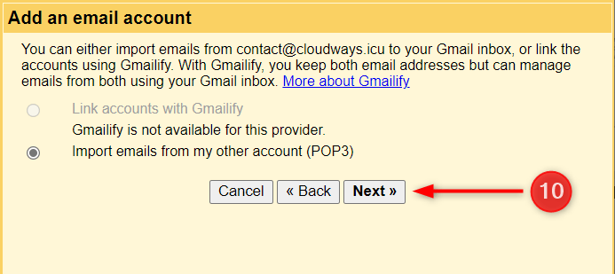 How To Configure My Email Client With Rackspace Mailbox 10 Gmail Setup - Step 10