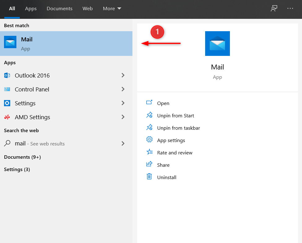 How To Configure My Email Client With Rackspace Mailbox 12 Windows Mail Setup - Step 1