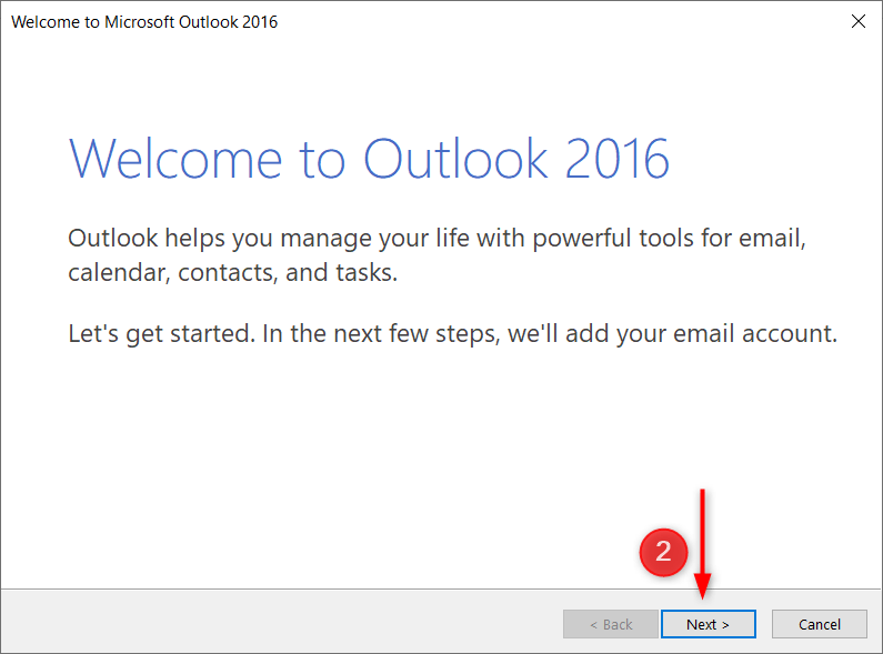 How To Configure My Email Client With Rackspace Mailbox 18 Microsoft Outlook Setup - Step 2
