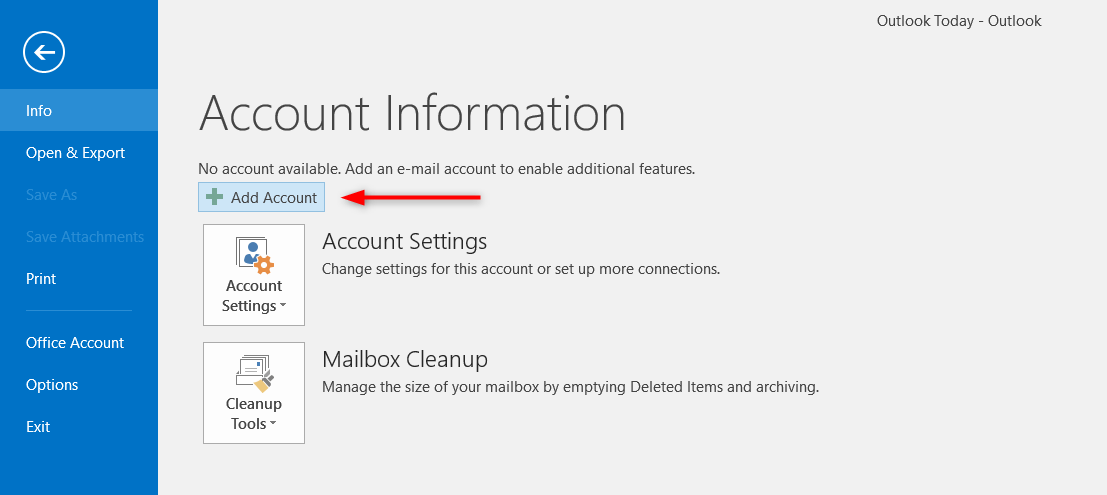 How To Configure My Email Client With Rackspace Mailbox 19 Microsoft Outlook Setup - Step 2