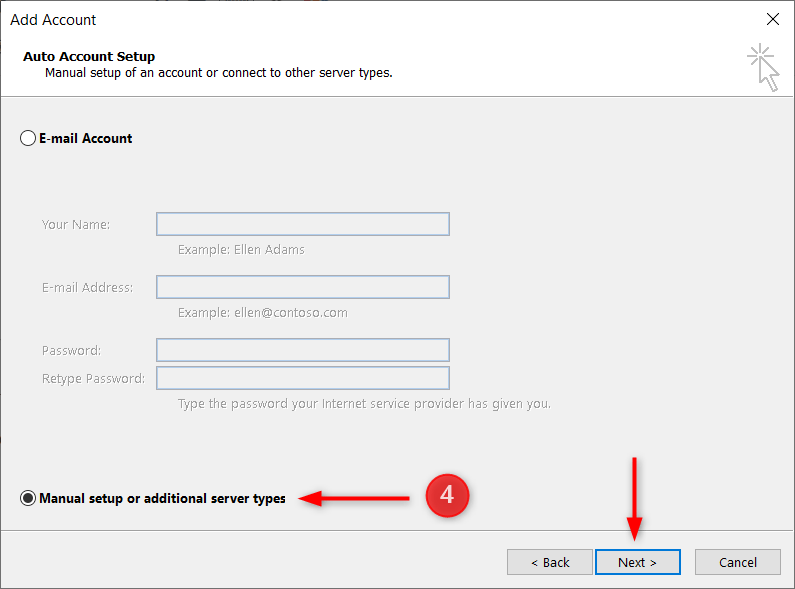 How To Configure My Email Client With Rackspace Mailbox 21 Microsoft Outlook Setup - Step 4