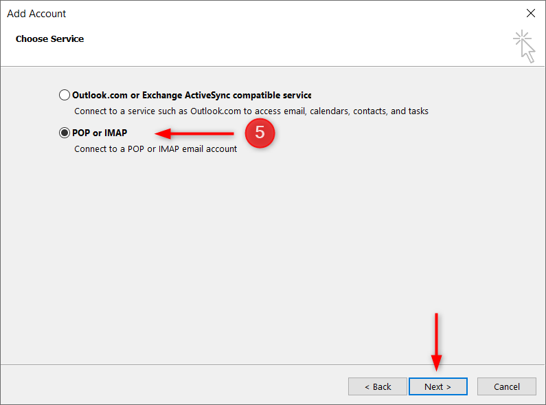 How To Configure My Email Client With Rackspace Mailbox 22 Microsoft Outlook Setup - Step 5