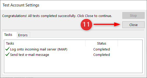 How To Configure My Email Client With Rackspace Mailbox 27 Microsoft Outlook Setup - Step 11