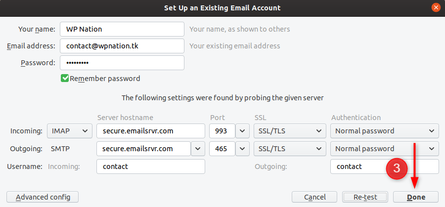 How To Configure My Email Client With Rackspace Mailbox 32 Mozilla Thunderbird Setup - Step 3