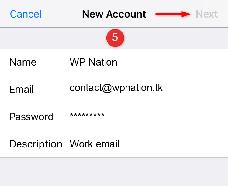 How To Configure My Email Client With Rackspace Mailbox 37 Ios Mail Setup - Step 5