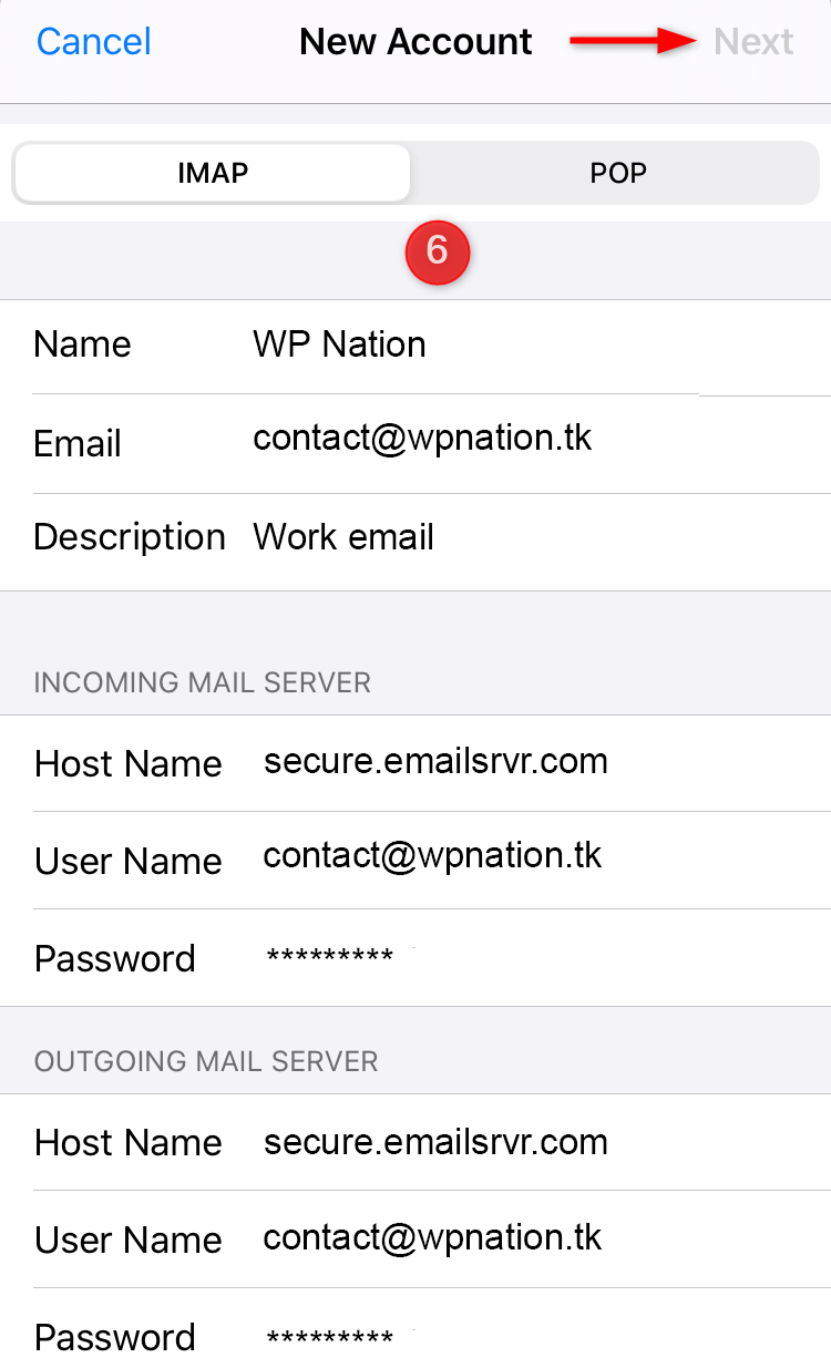 How To Configure My Email Client With Rackspace Mailbox 38 Ios Mail Setup - Step 6